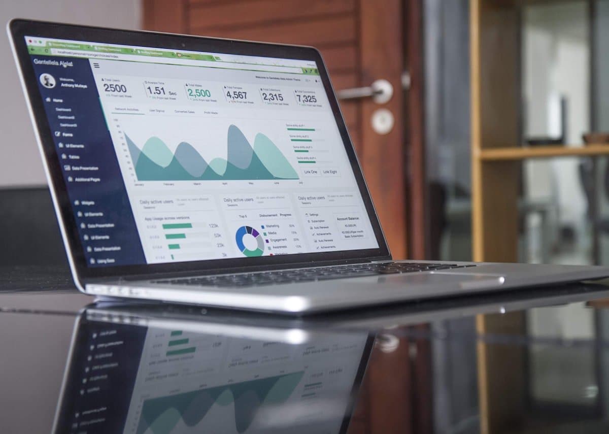 A small business owner reviewing steady growth in their plans